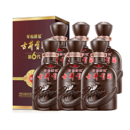 古井贡酒 年份原浆献礼版 50度整箱装白酒 50度 500mL 6瓶 （含3枚礼袋）