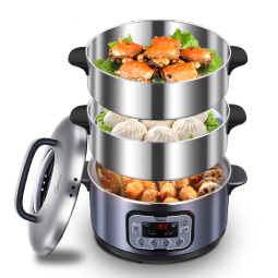 美的（Midea）电蒸锅多功能家用电火锅电煮锅电热锅三层大容量14.8L大容量智能预约MZ-ZG28Power501
