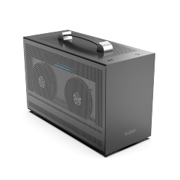 超频三(PCCOOLER)蜂鸟1 I100CG PRO钛灰色 mini ITX机箱（Type-C接口/支持SFX电源/17*17以内主板）