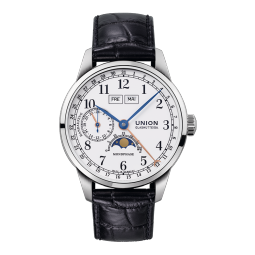 宇联（UNION GLASHUTTE SA）格拉苏蒂德国1893纪念版月相男士机械计时码表520情人节礼物