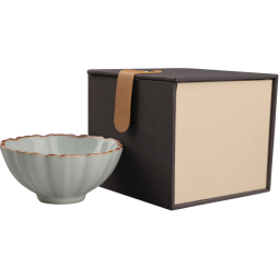 真迹开片陶瓷主人杯汝窑花瓣杯个人杯品茗杯家用茶杯功夫茶具配件 汝窑晚青杯-月白