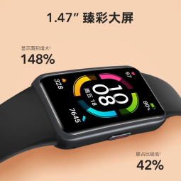 荣耀手环6 NFC版  臻彩全面屏 14天续航 10种运动 语音控制 智能心率血氧睡眠 门禁公交地铁卡50米防水 