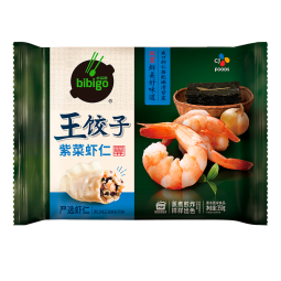 必品阁紫菜虾仁王饺子350g 约10只 早点夜宵 速食 水饺蒸饺虾饺