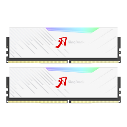 金百达（KINGBANK）64GB(32GBX2)套装 DDR5 6400 台式机内存条海力士A-die颗粒 白刃RGB灯条 C32 Deepseek硬件