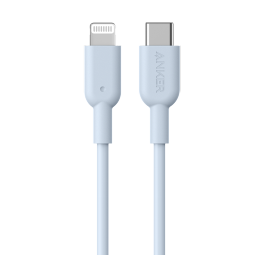 ANKER安克 充电线苹果mfi认证适用iphone11/12/13/14手机充电器3Atype-c转lightning快充数据线 1.8m蓝