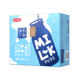三元小方白纯牛奶整箱200ml*24盒 100%生牛乳 两版包装随机发货
