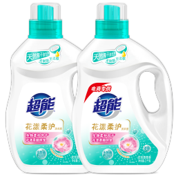超能洗衣液3kg*2瓶  12斤家庭实惠装 去渍洁净 花漾柔护 持久留香