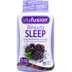 成人小熊糖vitafusion美国进口褪黑素5mg高含量中重度失眠睡眠软糖90粒