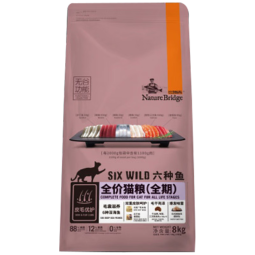 比瑞吉无谷猫粮 88%高肉含量六种鱼全价猫主粮(全期) 8kg