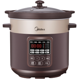美的（Midea）电炖锅电砂锅 电煮锅炖汤盅煲汤锅紫砂锅5L可定时一体多功能锅电热锅 国家补贴 DG50Easy201
