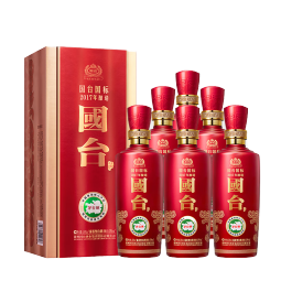国台国标酒 53度酱香型白酒 真实年份大曲坤沙 送礼收藏自饮 礼盒装 53度 500mL 6瓶