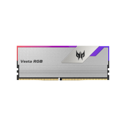 宏碁掠夺者（PREDATOR）32G(16G×2)套装 DDR5 6000频率 台式机内存条 Vesta II 炫光星舰RGB灯条(C30) 星光银 AI电脑配件 