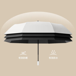 美度（MAYDU）全自动太阳伞女三折遮阳伞黑胶防晒防紫外线晴雨伞两用折叠伞 雾霾蓝