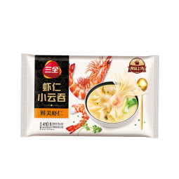 三全 鲜美虾仁小云吞410g约50只儿童早餐 小馄饨云吞面 点心 夜宵