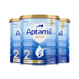 爱他美（Aptamil）澳洲金装版900g原装进口新西兰宝宝婴幼儿配方奶粉 2段 （6-12个月） 3罐
