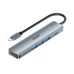 宏碁（acer）Type-C扩展坞USB3.0分线器拓展坞HDMI转接头适用苹果MacBook电脑转换器4K60Hz投屏PD充电器五合一