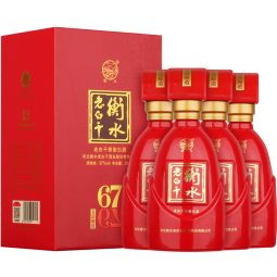 衡水老白干古法酿造中国红 老白干香型白酒 67度 500ml*4瓶 送礼整箱婚宴