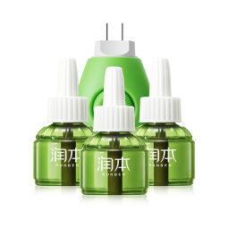 润本（RUNBEN）防蚊液电蚊香液90晚大容量45ml×3+1器蚊香液驱蚊液婴儿无香型
