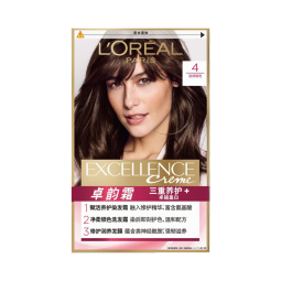 欧莱雅（LOREAL）卓韵霜护发染发霜深盖白染发剂正品自己染发剂上色均匀持久不刺激 自然棕色 172ml*1盒 【热卖推荐】