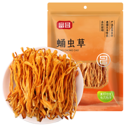 富昌 蛹虫草 金孢子头120g 虫草花 菌菇干货 炖汤煲汤干贝虫草汤伴侣 