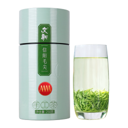 文新绿茶2025新茶上市4A非遗手工信阳毛尖特级200g明前罐装 