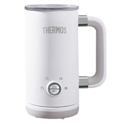 膳魔师（THERMOS）咖啡奶泡机 家用全自动 冷热双用 多功能奶泡机 牛奶加热器 电动奶泡杯  小型便携 白色 