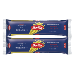 百味来Barilla希腊进口传统直条意大利面250g*2健康管理低脂轻食面条0钠