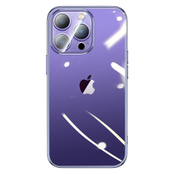 闪魔【自带镜头膜】 适用苹果14promax手机壳iphone14promax保护套镜头全包透明防摔软壳简约男女款 苹果14Pro【远峰蓝】自带镜头膜