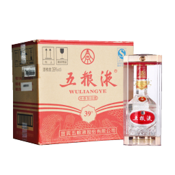 五粮液 浓香型白酒 39度 500ml*6 原箱