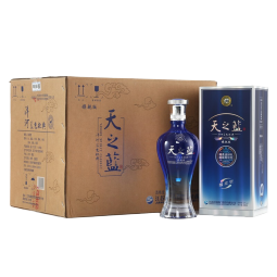 洋河蓝色经典 天之蓝 口感绵柔浓香型白酒 52度 520mL 1瓶