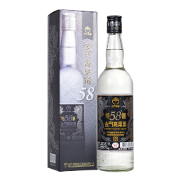 金门高粱酒 特优 黑标白金龙 清香型白酒 58度600ml 单瓶装 窖藏老酒  