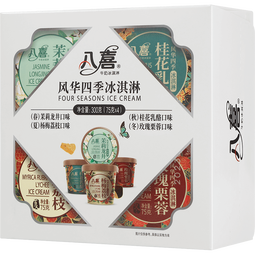 八喜冰淇淋 风华四季四合一 75g*4杯  家庭装 杯装组合 冰淇淋