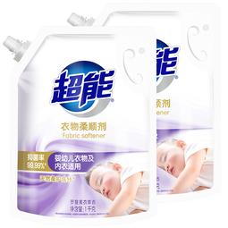 超能衣物柔顺剂 4斤 薰衣草香 抑菌率99.99% 婴幼儿衣物适用 持久留香 