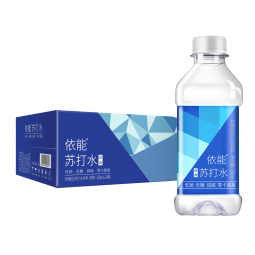 依能 锌强化 无糖无汽弱碱苏打水饮料 350ml*24瓶 整箱装 饮用水 