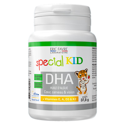 EricFavre艾瑞可dha婴儿藻油胶囊多效儿童dha学生补脑黄金维生素AD+K2 【0岁可吃】DHA海藻油 60粒/瓶 