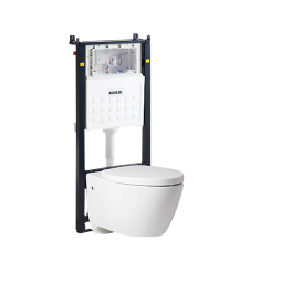 科勒（KOHLER）家用壁挂式马桶挂墙坐便器水箱嵌入式墙排直冲悬挂式马桶K-25255 高水箱旗舰款 