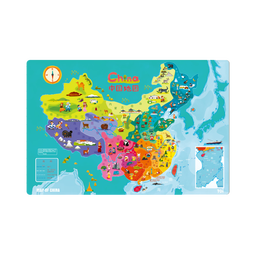TOI磁性地图拼图磁力拼板可擦写白板男孩玩具女孩生日礼物 中国地图