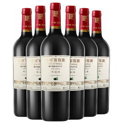 长城 特选6橡木桶解百纳干红葡萄酒 750ml*6瓶 整箱装 热红酒 