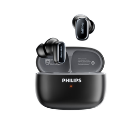 飞利浦（PHILIPS）真无线 蓝牙耳机 半入耳式耳机运动跑步迷你音乐通话降噪重低音游戏适用于华为苹果TAT2569-黑