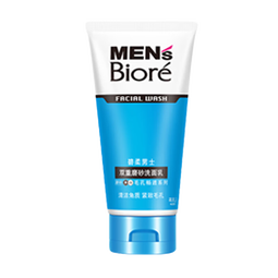 碧柔（Biore）男士洗面奶 洁面乳 深层清洁清爽 泡沫丰富 双重磨砂洁面乳100g 
