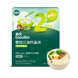 英氏（Engnice）婴幼儿加钙面条西兰花香菇240g小宝宝辅食儿童蔬菜面小孩细面早餐 