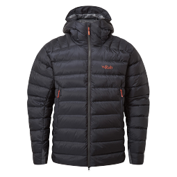 Rab 【断货王】男款800篷欧洲鹅绒羽绒服连帽保暖透气523g QDN-85 黑灰色 S 