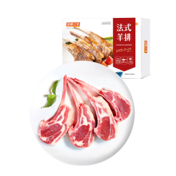 如意三宝内蒙法式羊排360g/套 (含2包) 羊肋排露营烧烤食材空炸