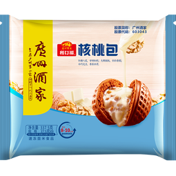 广州酒家利口福 核桃包 337.5g 9个 早餐包子 广式早茶点心 生鲜半成品速食 