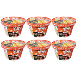 吾京砂锅土豆粉218g*6桶整箱装 带料包速食酸辣粉螺蛳粉米线火锅