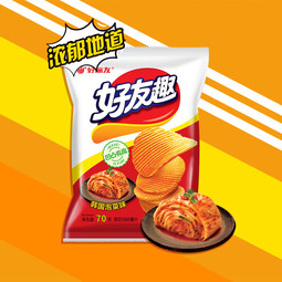 好丽友（ORION）好友趣呀土豆浪里个浪零食成人儿童休闲零食宿舍办公室小零食 【好友趣】韩国泡菜味70g 