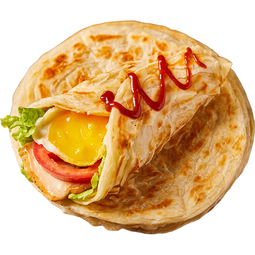 粮全其美手抓饼原味80g*24片营养早餐半成品面饼培根火腿伴侣卷饼 