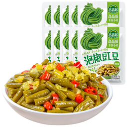 吉香居 泡椒豇豆25g酸豆角酸豇豆下饭菜咸菜泡菜配粥小包 泡椒豇豆25g*10袋