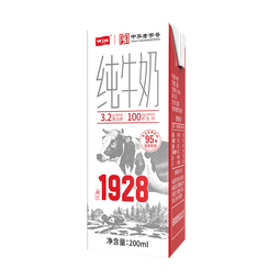 卫岗1928全脂纯牛奶200ml*20盒装/中华老字号