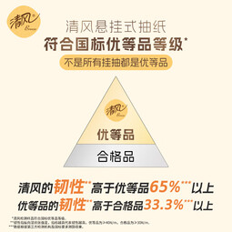 清风悬挂式抽纸巾4层250抽卡皮巴拉家用卫生纸餐巾纸挂抽纸整箱批发c 4层250抽*10提 （家庭装）